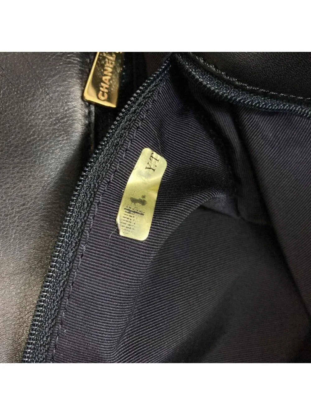 Chanel CC Logo Tote Bag Lambskin